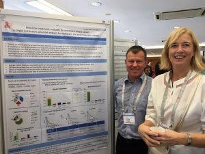 Claire Ryan and Russell Burcombe presenting research at ABC Lisbon